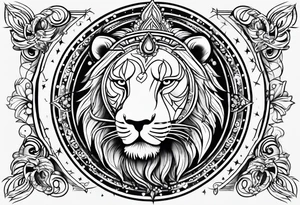 Leo astrology sign tattoo idea