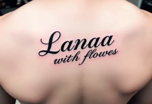 Lana with flowes tattoo idea