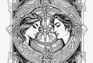 Gemini virgo symbols together tattoo idea