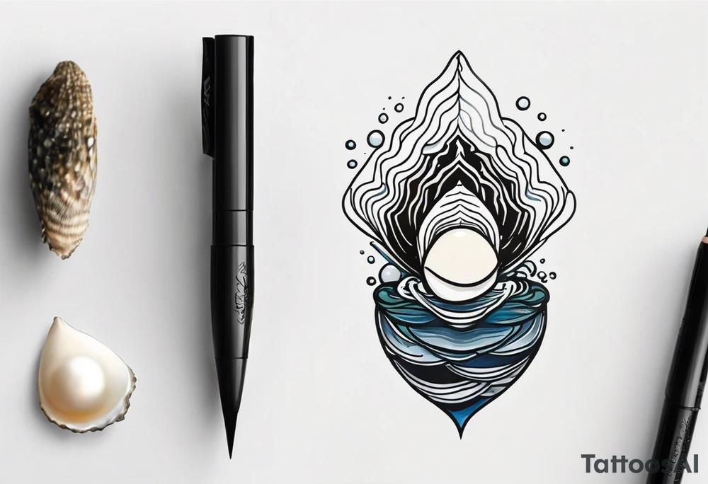 Oyster with a small world in place of the pearl tattoo idea
