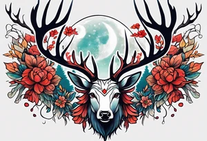 princess mononoke great spirit deer tattoo idea
