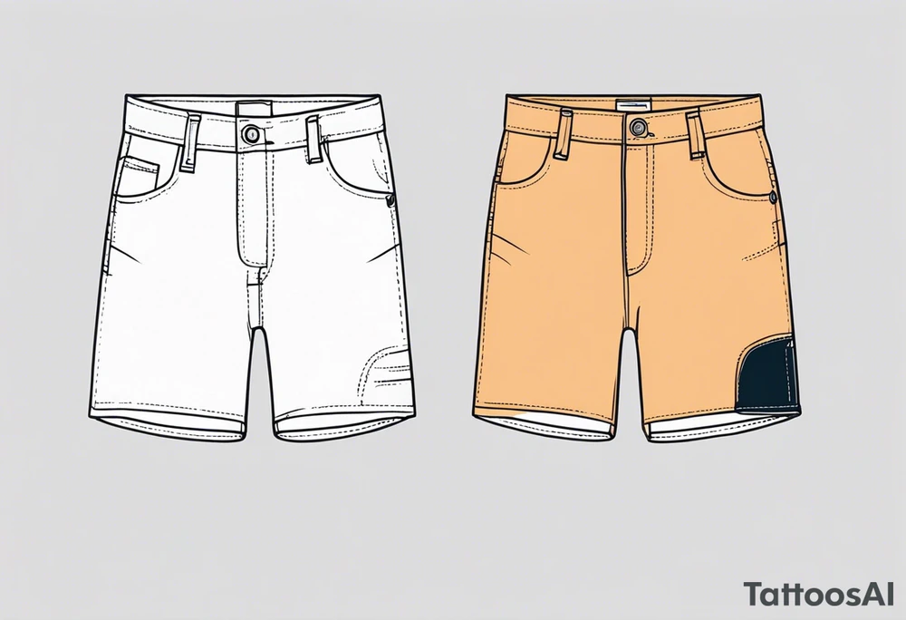 minimalstic outlined overall-shorts. Thin lines. tattoo idea minimalstic outlined overall-shorts. Thin lines. tattoo idea