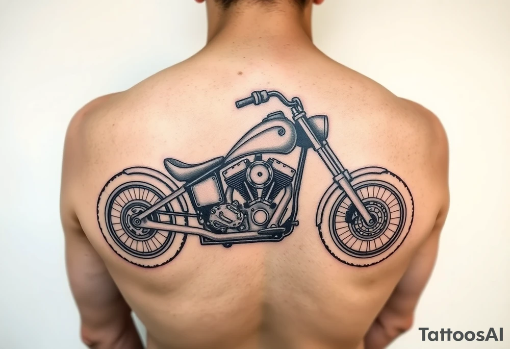 Chopper bike tattoo idea