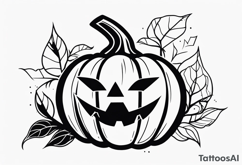 pumpkin halloween tattoo idea