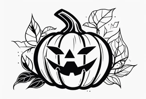 pumpkin halloween tattoo idea