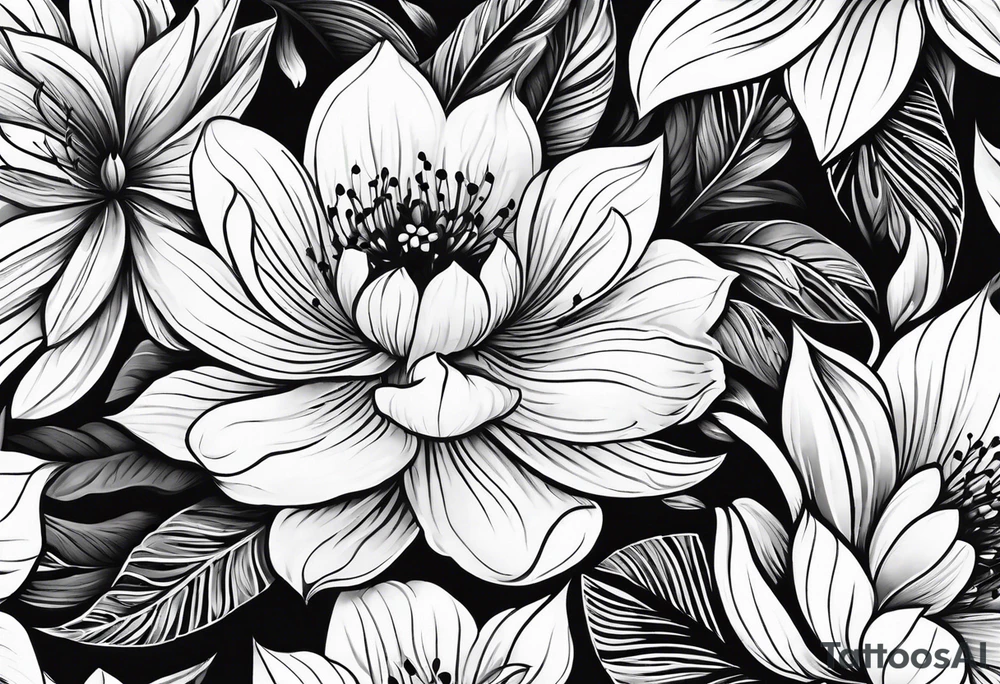 flower tattoo on back tattoo idea