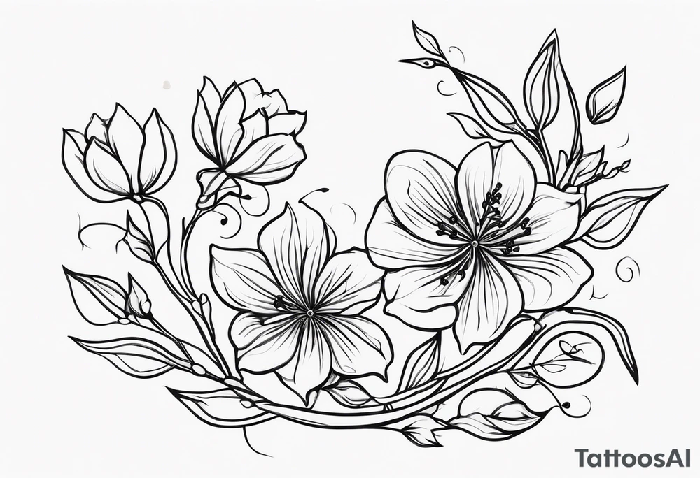 The longest Vines of Flores Color tattoo idea