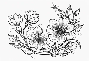 The longest Vines of Flores Color tattoo idea