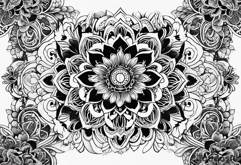 lace sternum tattoo idea