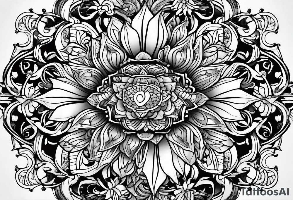 Abstract Chery flovers tattoo idea