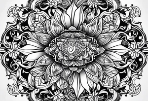 Abstract Chery flovers tattoo idea