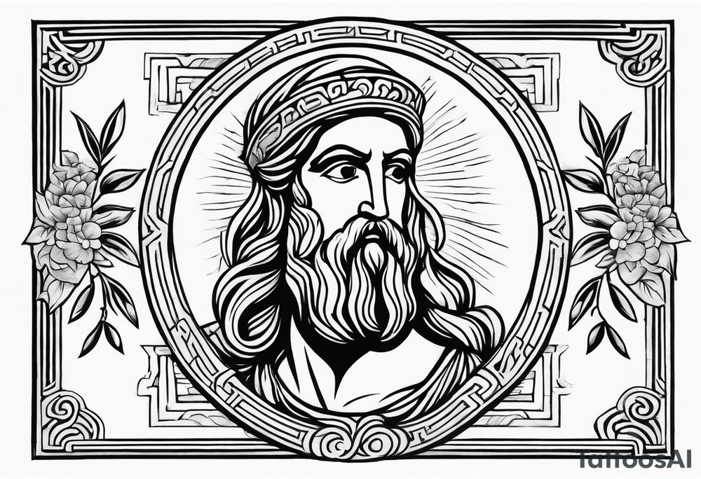 Greek, god, traditional, olive tattoo idea