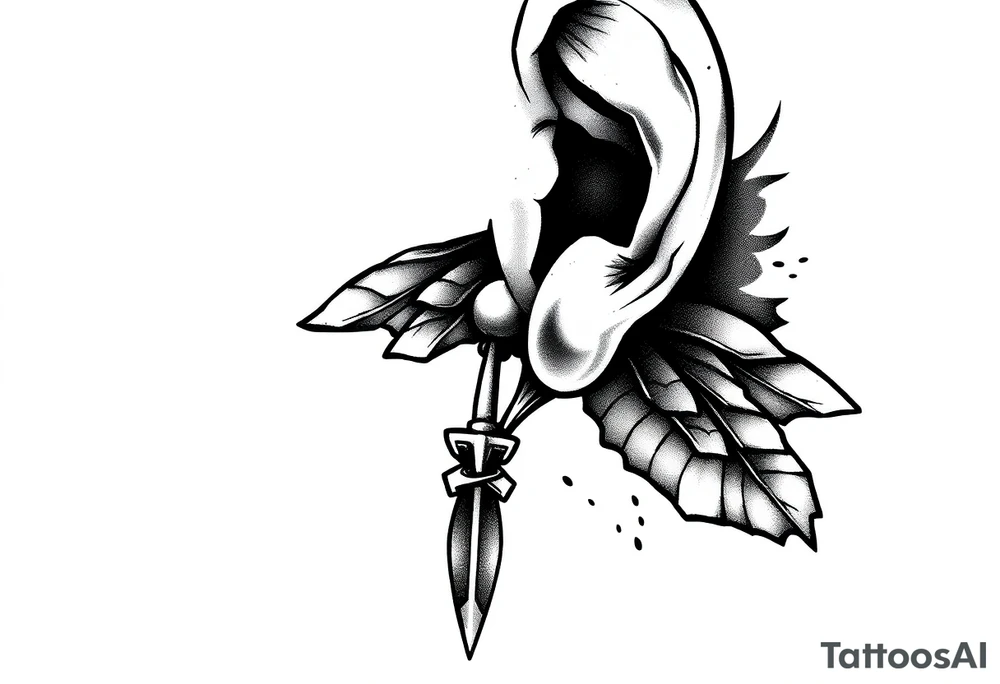 Prison Mexican tattoo idea behind the ear vertical tattoo idea