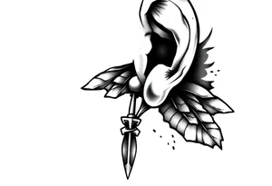 Prison Mexican tattoo idea behind the ear vertical tattoo idea