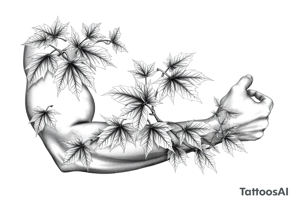 Maple leaves, juniper leaves, Blake, Kenya, Jacob tattoo idea