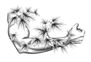 Maple leaves, juniper leaves, Blake, Kenya, Jacob tattoo idea