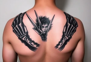 Edward scissorhands reflection off his scossorhands tattoo idea