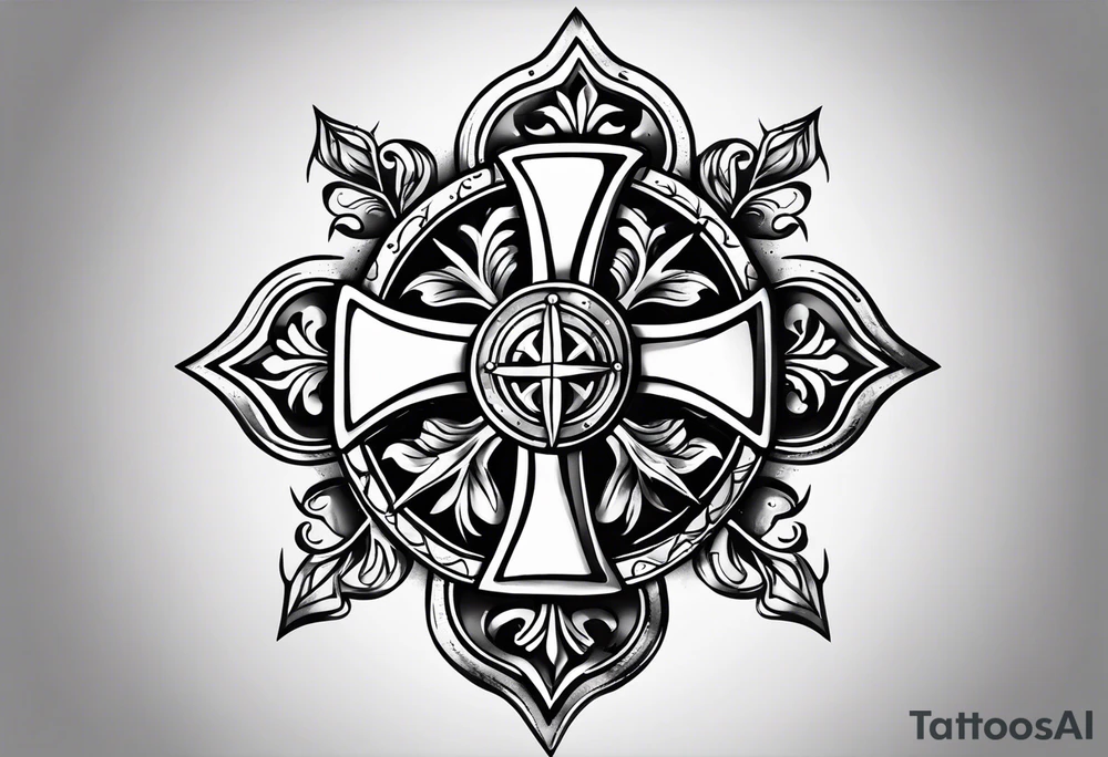 Maltese cross tattoo idea