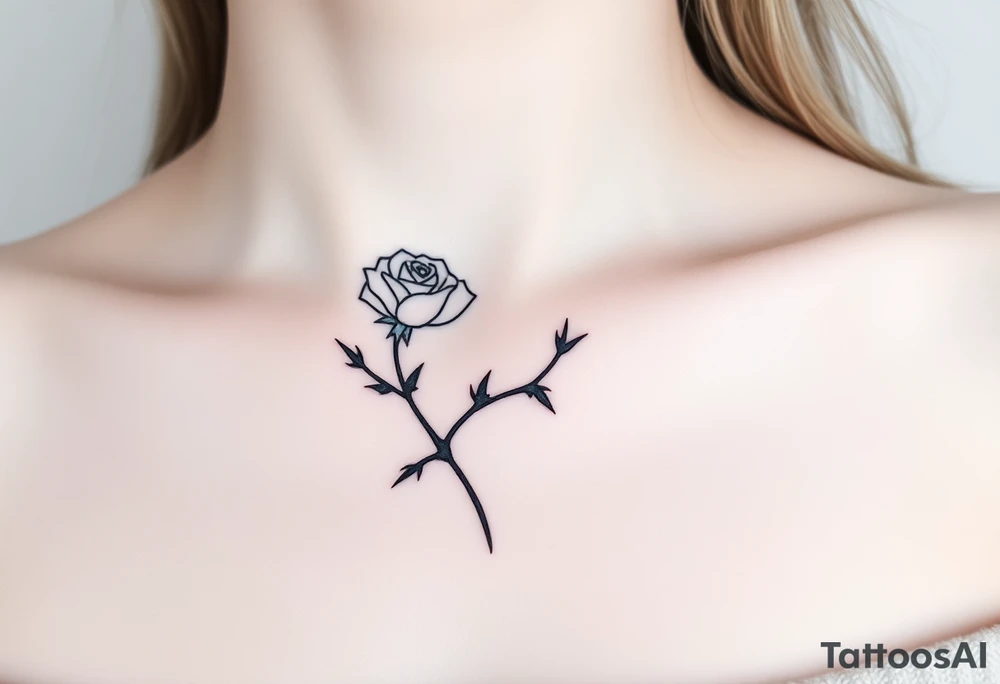 Rose and thorns tattoo idea