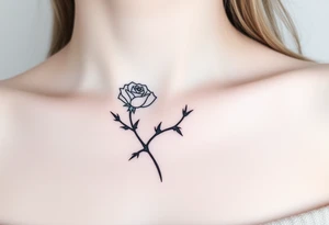 Rose and thorns tattoo idea