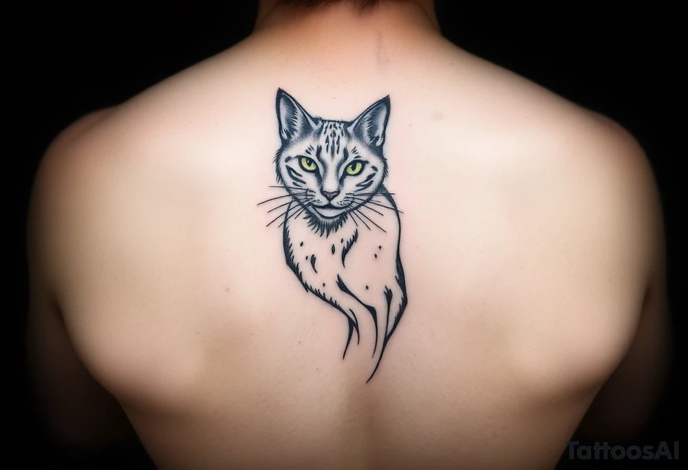black cat tattoo idea