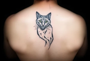 black cat tattoo idea
