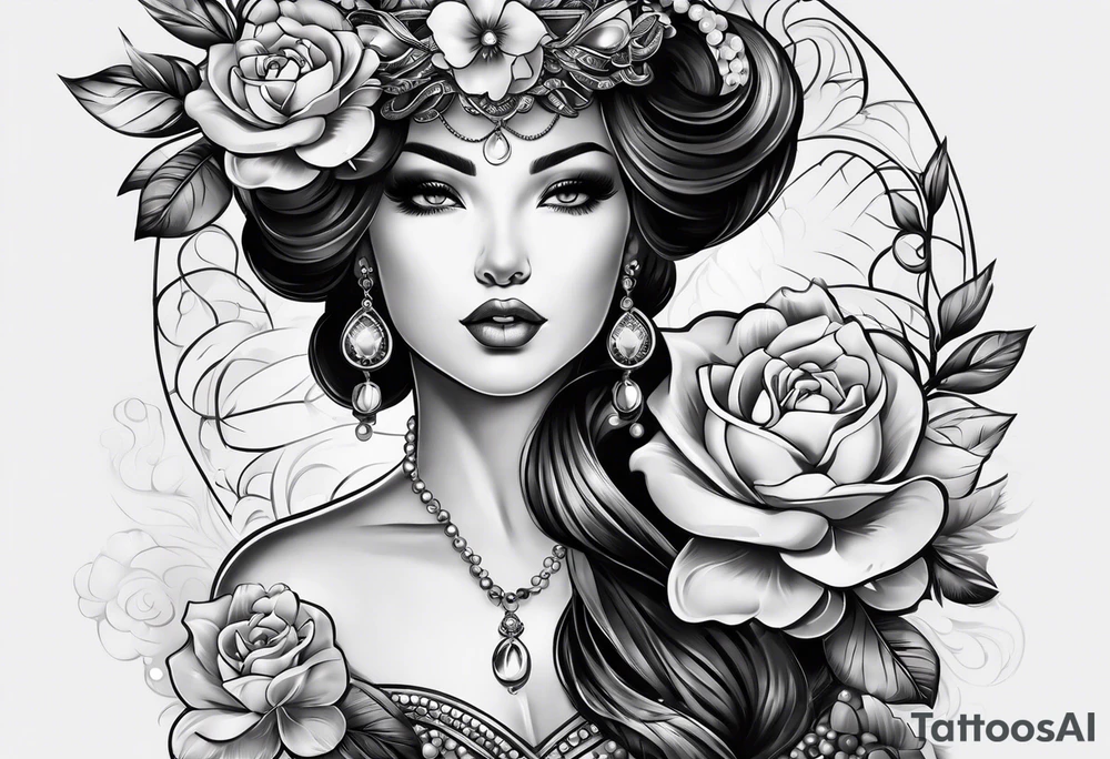 Pearl tattoo that has realistic features no people tattoo idea