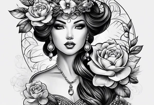 Pearl tattoo that has realistic features no people tattoo idea