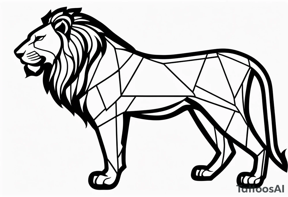 the outline of Iraqs map, inside it should be a Babylonian inspired lion tattoo idea