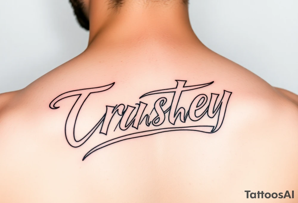 High class white trash fancy script tattoo tattoo idea