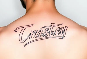 High class white trash fancy script tattoo tattoo idea