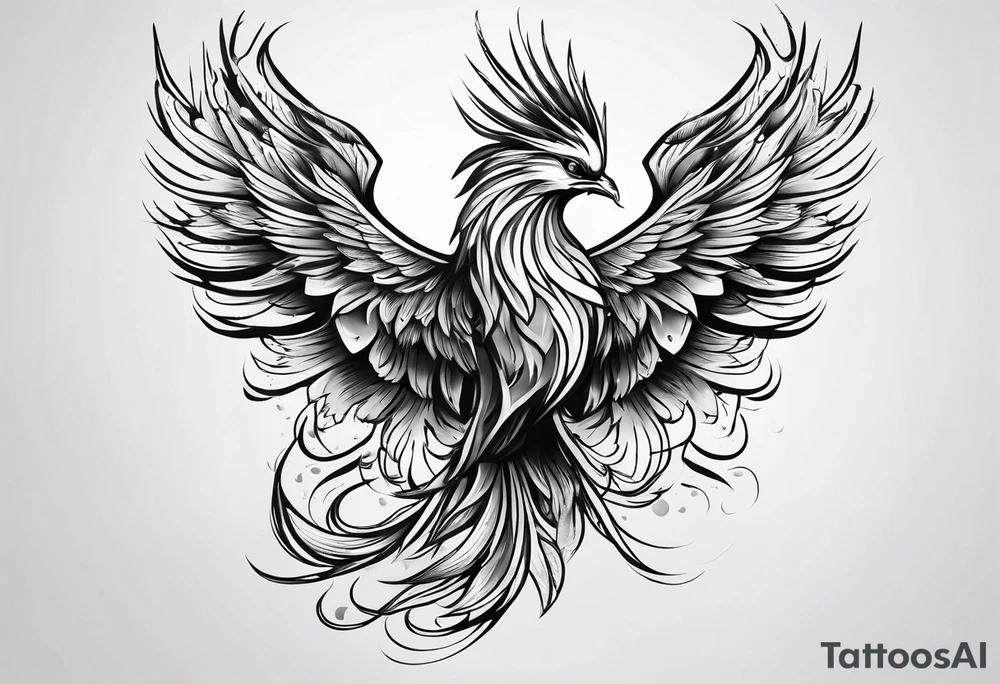 Small phoenix tattoo idea