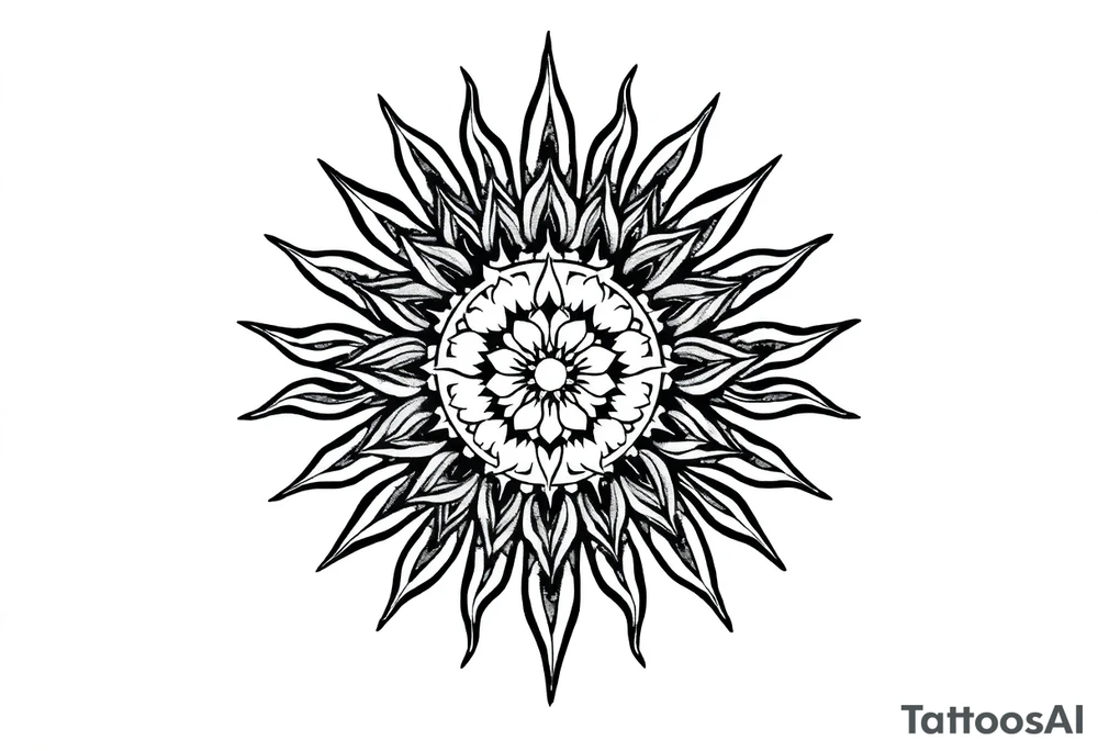 Sun tattoo idea
