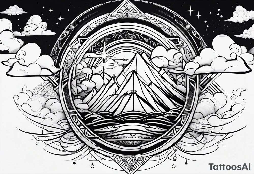 wispy clouds tattoo idea