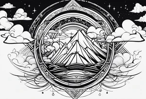 wispy clouds tattoo idea