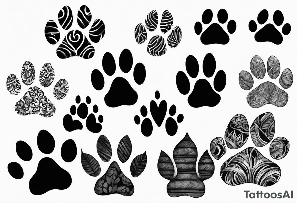 Paw prints tattoo idea