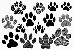 Paw prints tattoo idea
