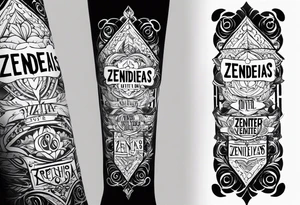 Forearm tattoo that says Zendejas tattoo idea