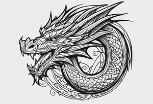 Dragon double tattoo idea