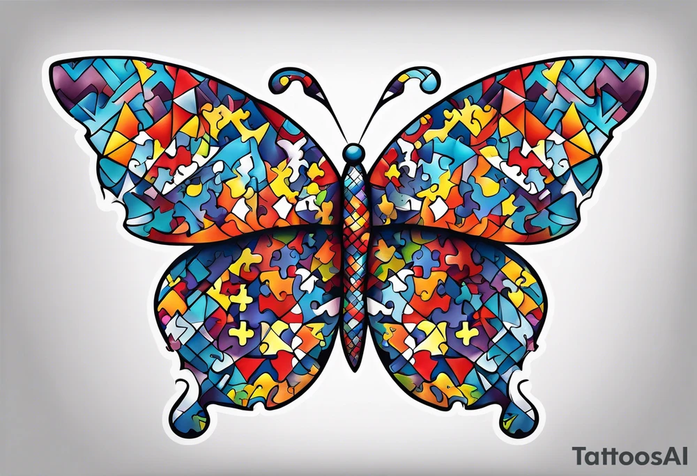 Autism puzzle piece tattoo idea