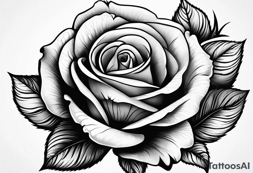 Rose flower tattoo idea