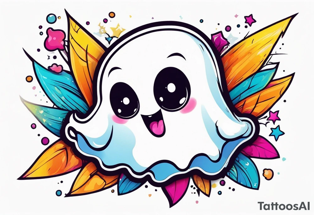 Cute Ghost tattoo idea