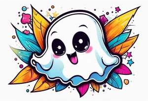 Cute Ghost tattoo idea