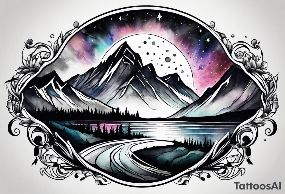 Northern lights tattoo idea