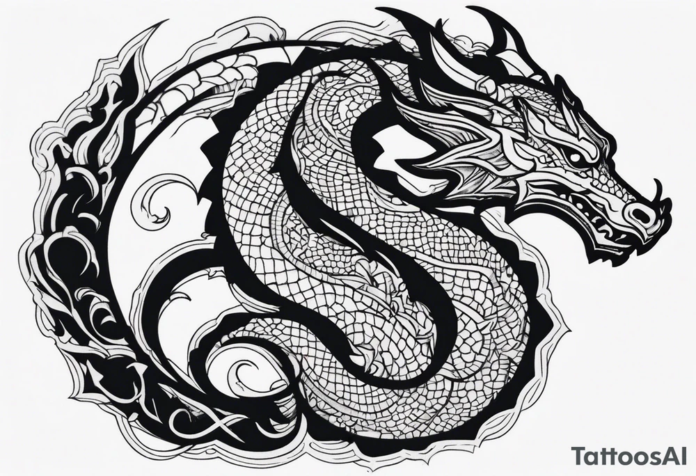 Dragon in wrist tattoo idea
