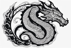 Dragon in wrist tattoo idea