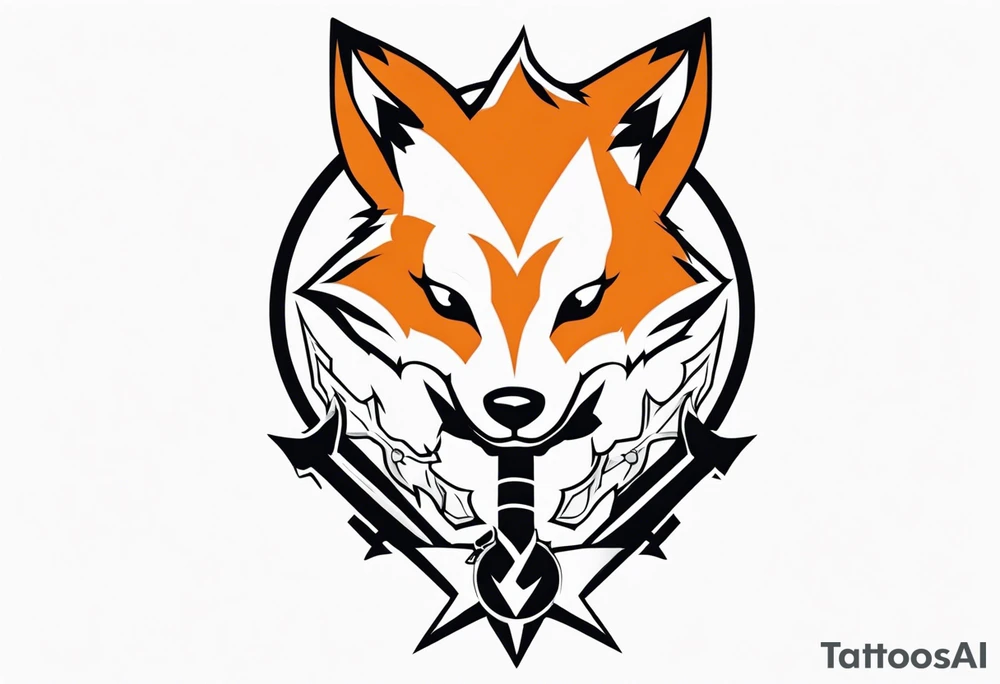 Renard sur un fond boussole. Il faut une clé ( style keyblade dans kingdom hearts. Tatouage sur l'avant bras. Pas de couleur tattoo idea