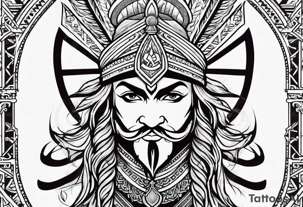 i have a sikh warrior and text stating "without fear without hate" tattoo idea