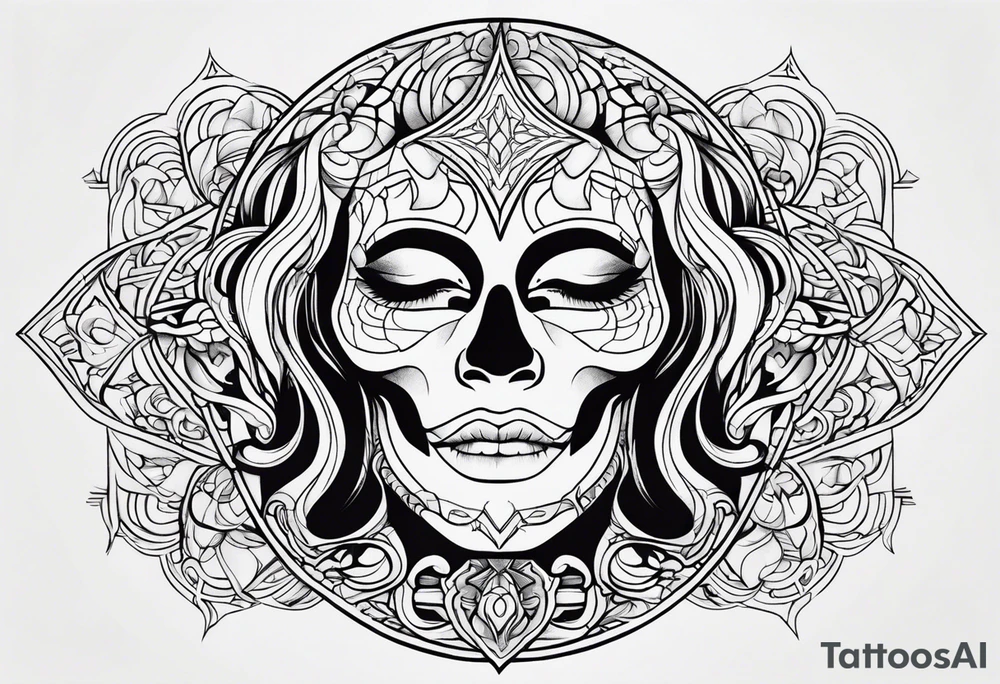 ghost face tattoo idea