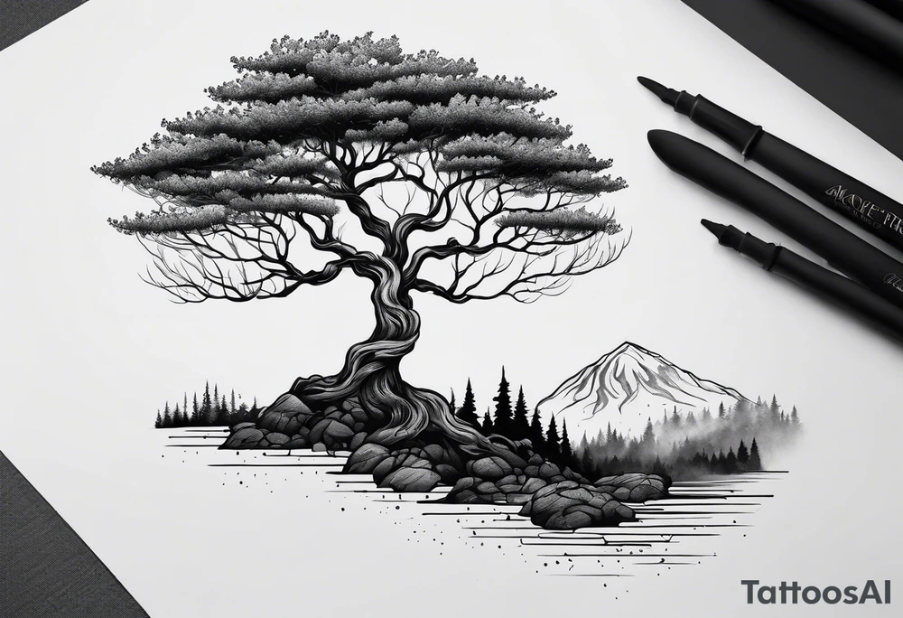 Small tree tattoo idea